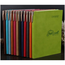 Cuaderno de negocios profesional personalizado, diario Cuaderno de cuero con pluma